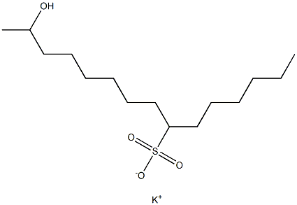 14-Hydroxypentadecane-7-sulfonic acid potassium salt Struktur