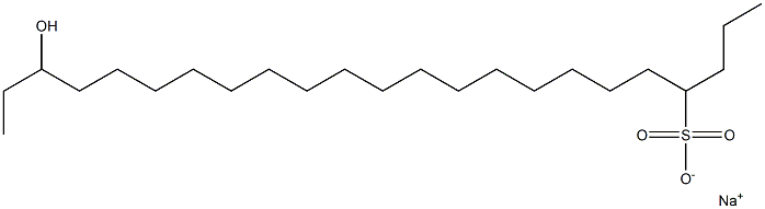 21-Hydroxytricosane-4-sulfonic acid sodium salt Struktur