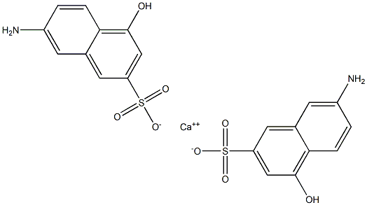 Bis(7-amino-4-hydroxy-2-naphthalenesulfonic acid)calcium salt Struktur