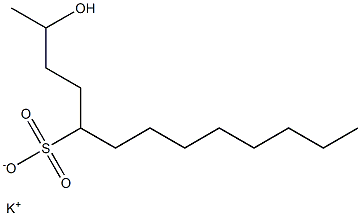 2-Hydroxytridecane-5-sulfonic acid potassium salt Struktur