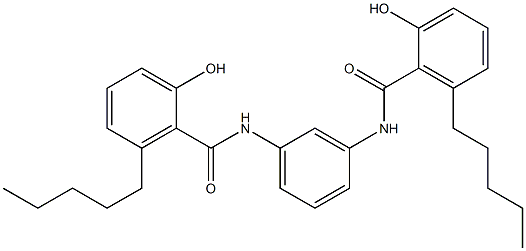 N,N'-Bis(6-pentylsalicyloyl)-m-phenylenediamine Struktur