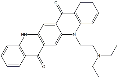 5-[2-(Diethylamino)ethyl]-5,12-dihydroquino[2,3-b]acridine-7,14-dione Struktur