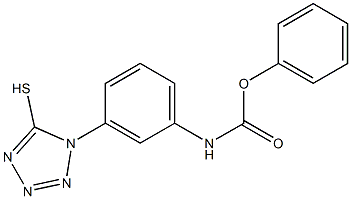 3-(5-Mercapto-1H-tetrazol-1-yl)carbanilic acid phenyl ester Struktur