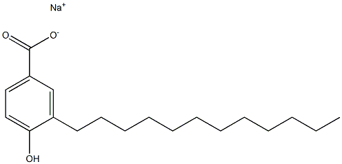 3-Dodecyl-4-hydroxybenzoic acid sodium salt Struktur