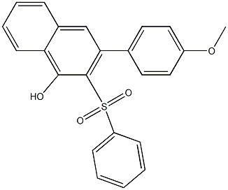 2-Phenylsulfonyl-3-(4-methoxyphenyl)-1-naphthol Struktur