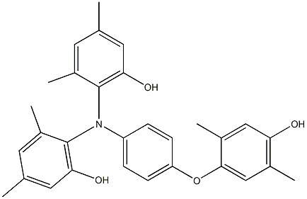 N,N-Bis(6-hydroxy-2,4-dimethylphenyl)-4-(4-hydroxy-2,5-dimethylphenoxy)benzenamine Struktur