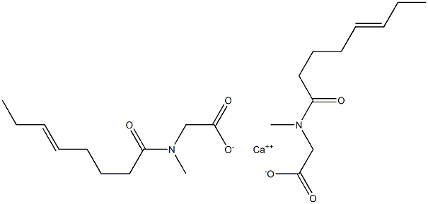 Bis[N-methyl-N-(5-octenoyl)glycine]calcium salt Struktur