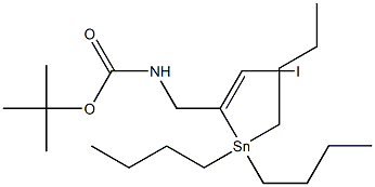 (2Z)-2-Tributylstannyl-N-(tert-butoxycarbonyl)-3-iodo-2-propen-1-amine Struktur