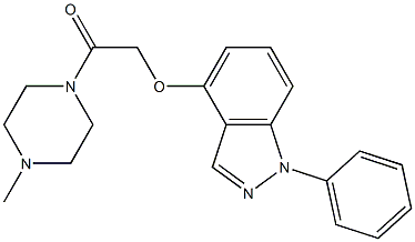 1-Phenyl-4-[[(4-methylpiperazin-1-yl)carbonyl]methoxy]-1H-indazole Struktur