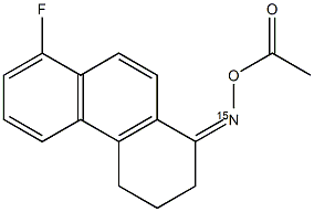 8-Fluoro-3,4-dihydrophenanthren-1(2H)-one O-acetyl(15N)oxime Struktur