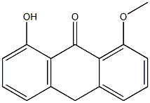 1-Methoxy-8-hydroxyanthracene-9(10H)-one Struktur