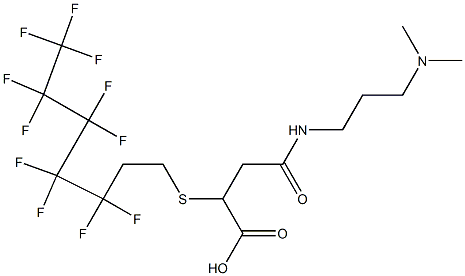 3-[[3-(Dimethylamino)propyl]carbamoyl]-2-[(3,3,4,4,5,5,6,6,7,7,7-undecafluoroheptyl)thio]propionic acid Struktur