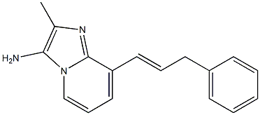 3-Amino-2-methyl-8-[(E)-3-phenyl-1-propenyl]imidazo[1,2-a]pyridine Struktur