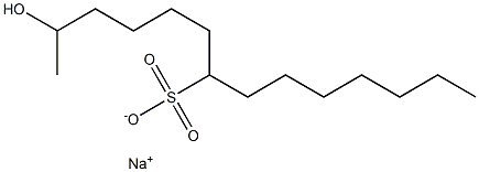 2-Hydroxytetradecane-7-sulfonic acid sodium salt Struktur