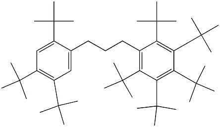 1-(Penta-tert-butylphenyl)-3-(2,4,5-tri-tert-butylphenyl)propane Struktur