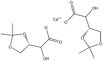 Bis[(S)-(2,2-dimethyl-1,3-dioxolan-4-yl)glycolic acid]calcium salt Struktur