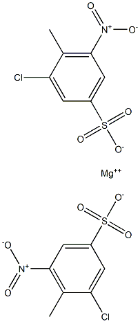 Bis(3-chloro-4-methyl-5-nitrobenzenesulfonic acid)magnesium salt Struktur