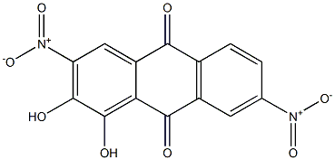 1,2-Dihydroxy-3,7-dinitroanthraquinone Struktur