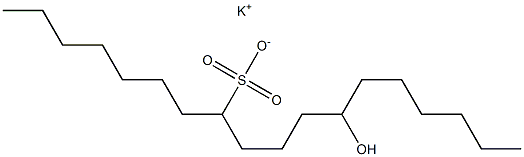 12-Hydroxyoctadecane-8-sulfonic acid potassium salt Struktur