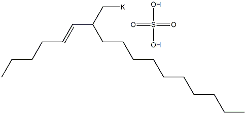 Sulfuric acid 2-(1-hexenyl)dodecyl=potassium ester salt Struktur