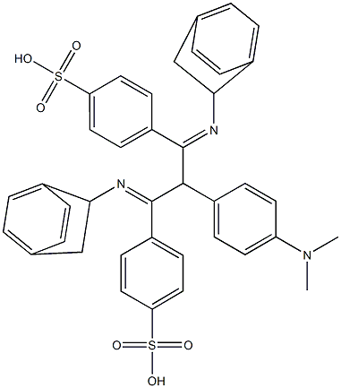 4,4'-[4-Dimethylaminophenylmethylenebis[4,1-phenylene(ethylimino)methylene]]bis(benzenesulfonic acid) Struktur