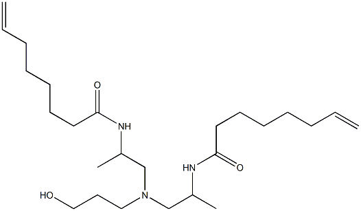 N,N'-[3-Hydroxypropyliminobis(1-methyl-2,1-ethanediyl)]bis(7-octenamide) Struktur