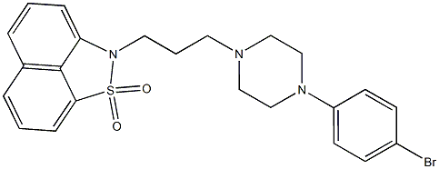 2-[3-[4-(4-Bromophenyl)-1-piperazinyl]propyl]-2H-naphth[1,8-cd]isothiazole 1,1-dioxide Struktur