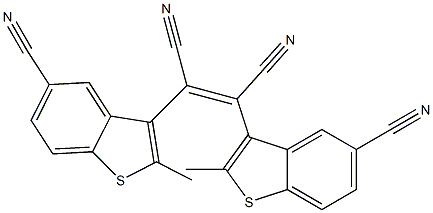 (Z)-2,3-Bis(5-cyano-2-methylbenzo[b]thiophen-3-yl)maleonitrile Struktur