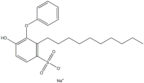 6-Hydroxy-2-decyl[oxybisbenzene]-3-sulfonic acid sodium salt Struktur