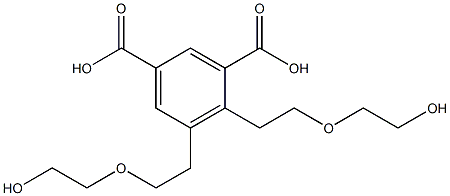 4,5-Bis(5-hydroxy-3-oxapentan-1-yl)isophthalic acid Struktur