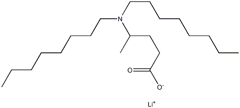 4-(Dioctylamino)valeric acid lithium salt Struktur