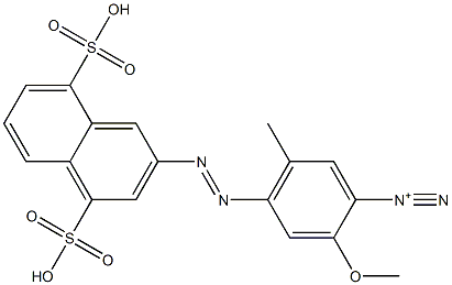 4-[(4,8-Disulfo-2-naphtyl)azo]-2-methoxy-5-methylbenzenediazonium Struktur