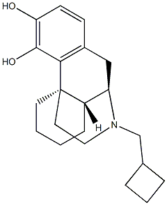 17-(Cyclobutylmethyl)morphinan-3,4-diol Struktur