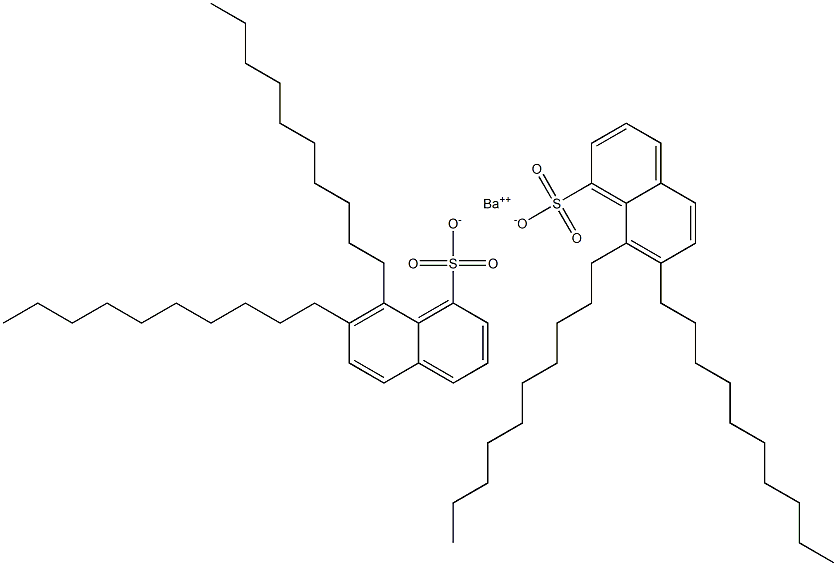 Bis(7,8-didecyl-1-naphthalenesulfonic acid)barium salt Struktur