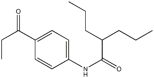 N-(p-Propionylphenyl)-2-propylvaleramide Struktur