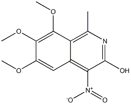 6,7,8-Trimethoxy-1-methyl-4-nitroisoquinolin-3-ol Struktur