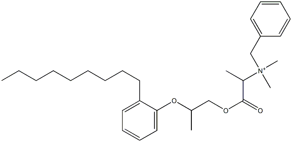 N,N-Dimethyl-N-benzyl-N-[1-[[2-(2-nonylphenyloxy)propyl]oxycarbonyl]ethyl]aminium Struktur