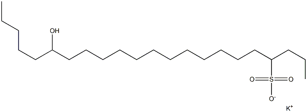 17-Hydroxydocosane-4-sulfonic acid potassium salt Struktur