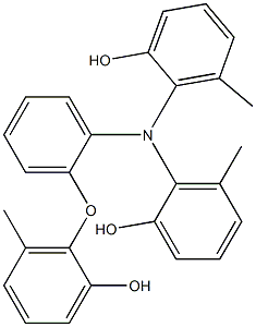 N,N-Bis(2-hydroxy-6-methylphenyl)-2-(2-hydroxy-6-methylphenoxy)benzenamine Struktur