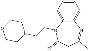 1-(2-Morpholinoethyl)-4-methyl-1H-1,5-benzodiazepin-2(3H)-one Struktur