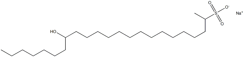 16-Hydroxytricosane-2-sulfonic acid sodium salt Struktur