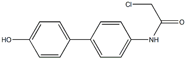 N-(4'-Hydroxy-1,1'-biphenyl-4-yl)chloroacetamide Struktur