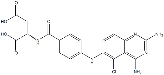 N-[4-[(2,4-Diamino-5-chloro-6-quinazolinyl)amino]benzoyl]-L-aspartic acid Struktur