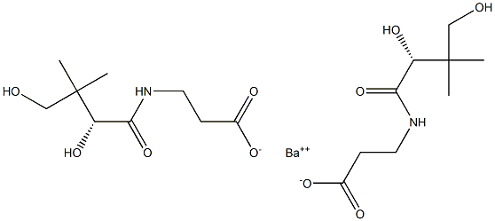 Bis[3-[[[R,(+)]-2,4-dihydroxy-3,3-dimethylbutyryl]amino]propionic acid] barium salt Struktur