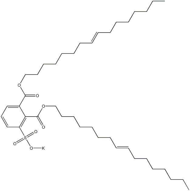 3-(Potassiosulfo)phthalic acid di(8-hexadecenyl) ester Struktur