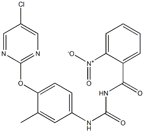 1-(2-Nitrobenzoyl)-3-[4-[(5-chloro-2-pyrimidinyl)oxy]-3-methylphenyl]urea Struktur