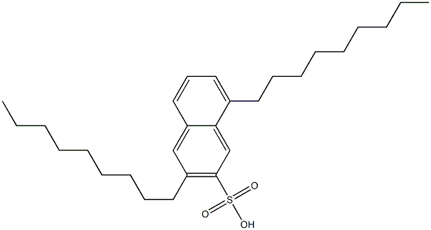 3,8-Dinonyl-2-naphthalenesulfonic acid Struktur