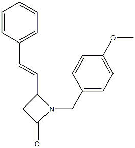 1-(4-Methoxybenzyl)-4-styrylazetidin-2-one Struktur