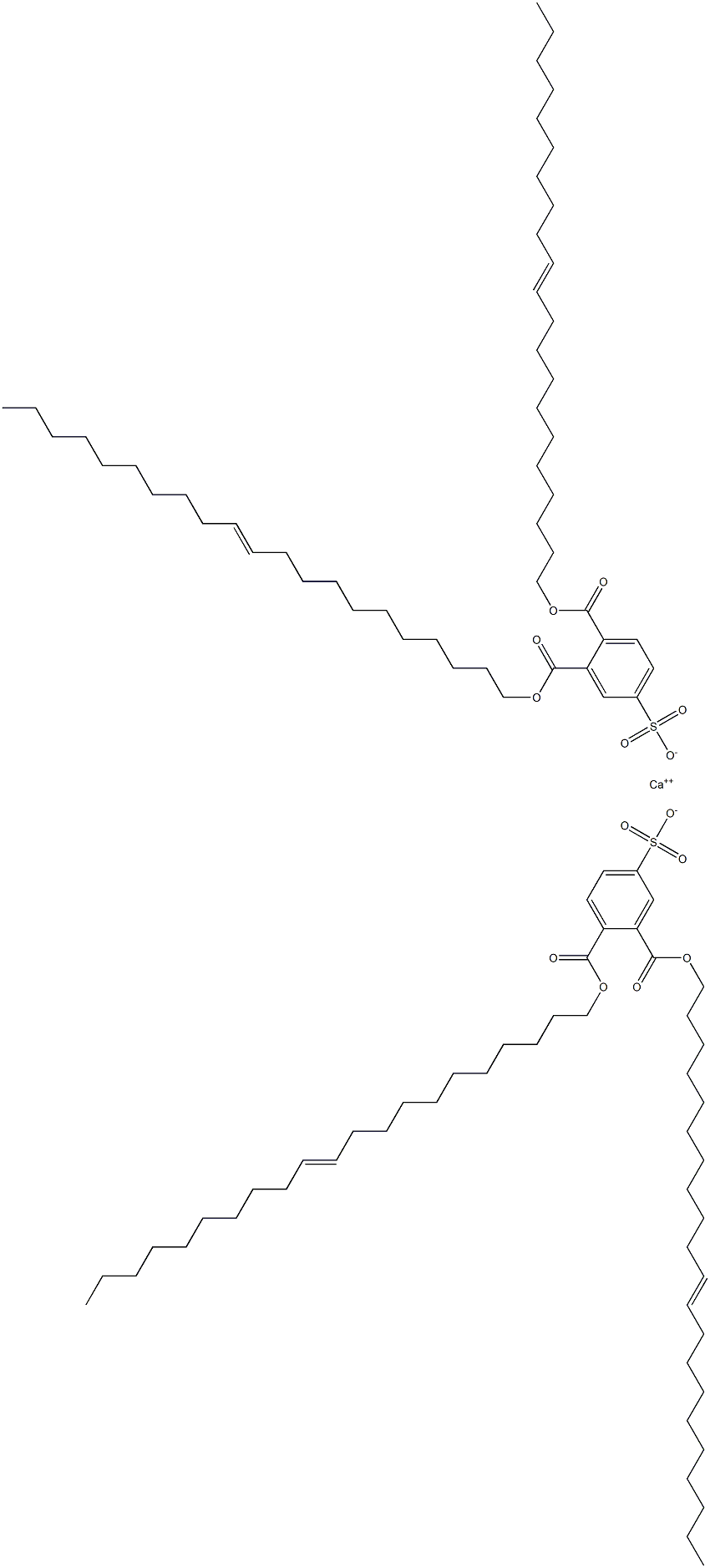 Bis[3,4-di(11-henicosenyloxycarbonyl)benzenesulfonic acid]calcium salt Struktur