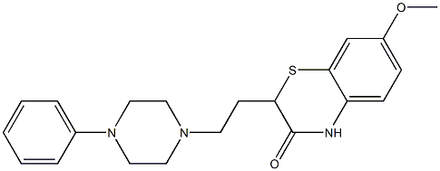 2-[2-[4-(Phenyl)piperazin-1-yl]ethyl]-7-methoxy-2H-1,4-benzothiazin-3(4H)-one Struktur